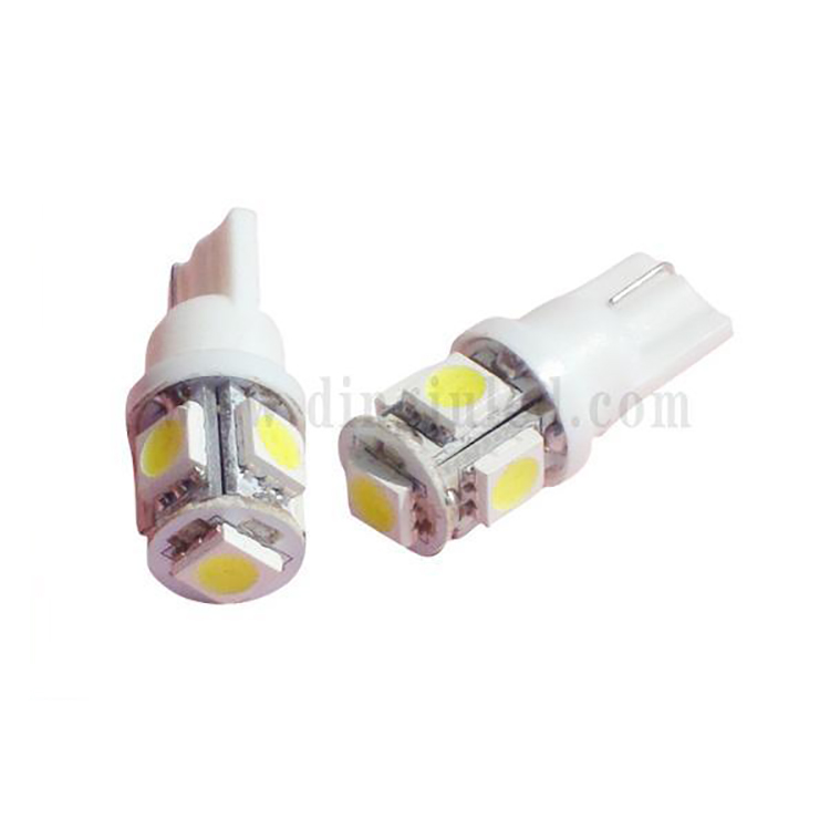 Cheap goods from china chip 5 smd 5050 led bulb t10