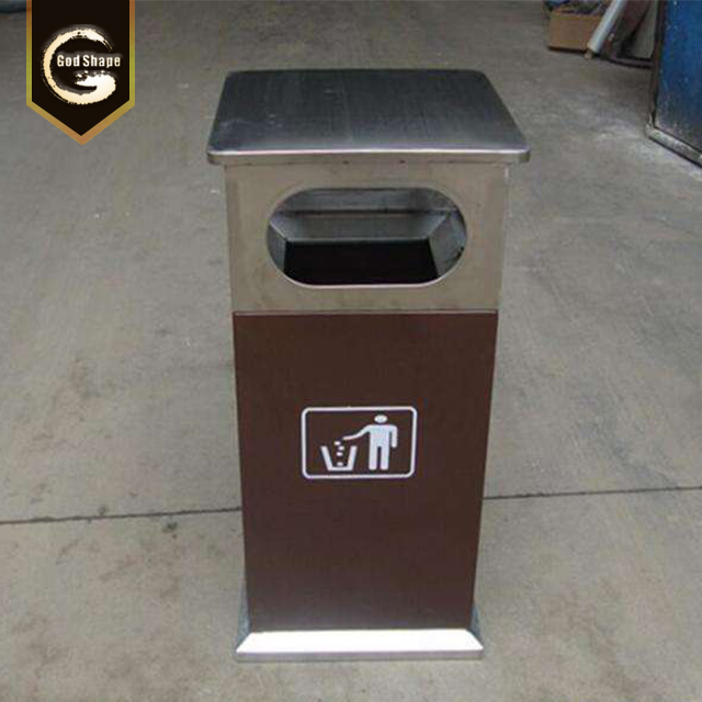 Made in China Stainless Steel Recycling Trash Can Outdoor