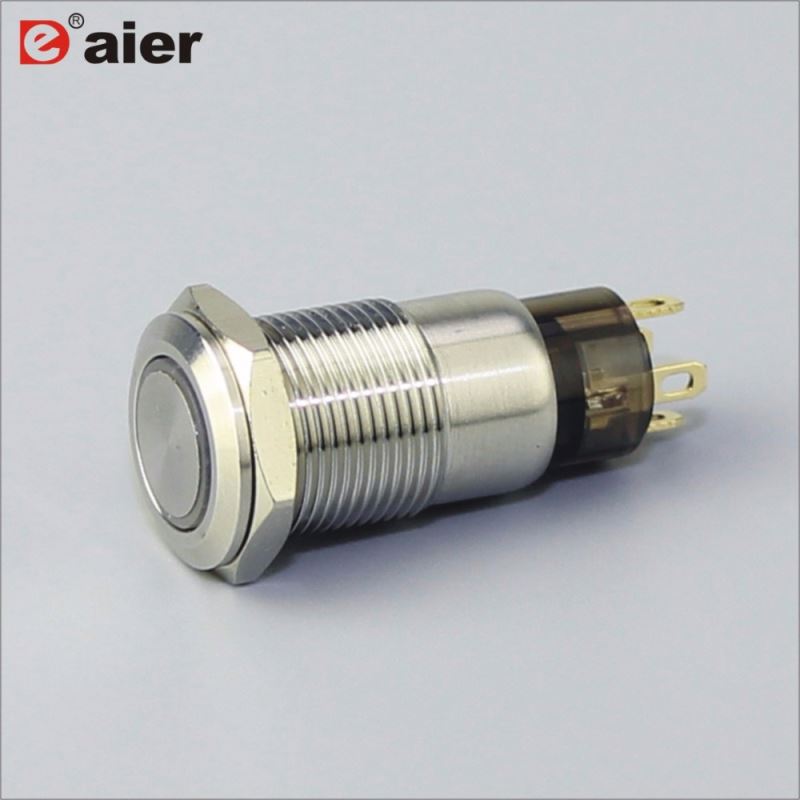 12mm illuminated latching push button ignition bimetal switch caps