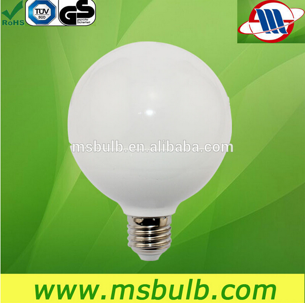 Certificate Approved Round Plastic Dimmable G95&G120 Led Bulb