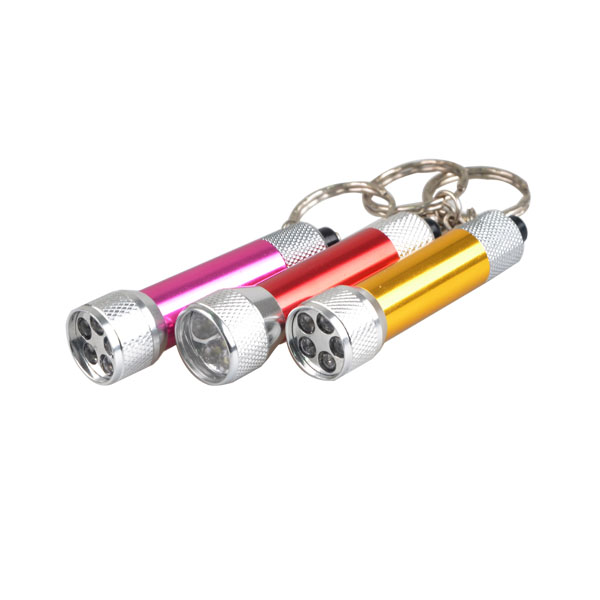 Aluminum Laser Light Key Chain Mini Flower LED Flashlight Key Chain