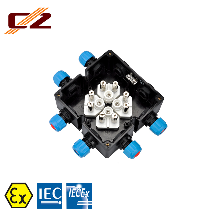 IECEX and ATEX Certified Industrial Outdoor And Indoor Explosion Proof Plastic Junction Box Wire Connectors