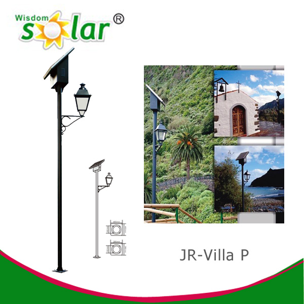 New outdoor waterproof led lighting, 5-7m tall solar led street light with 80-150W solar panel(JR-Villa P)