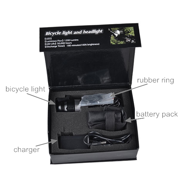 Waterproof Highlight Rechargeable T6 LED Bicycle Lamp