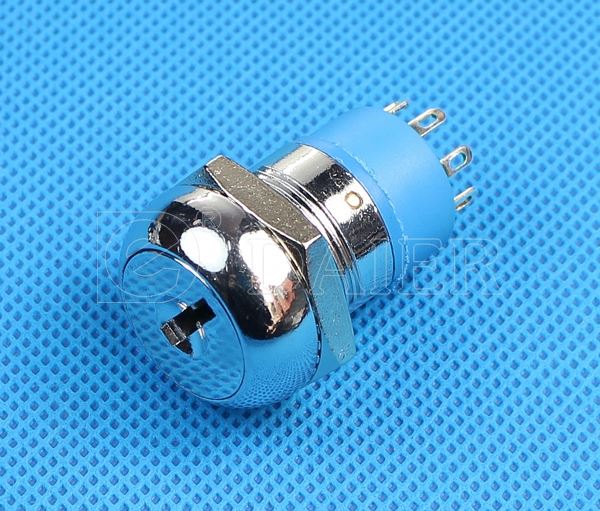 Metal 4 Pin ON OFF ON Latching Key Switch 3 Position