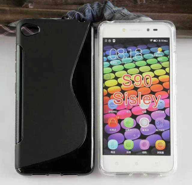 Mix colors Wave Curve Gel Cover S line TPU Case for Lenovo Sisley S90