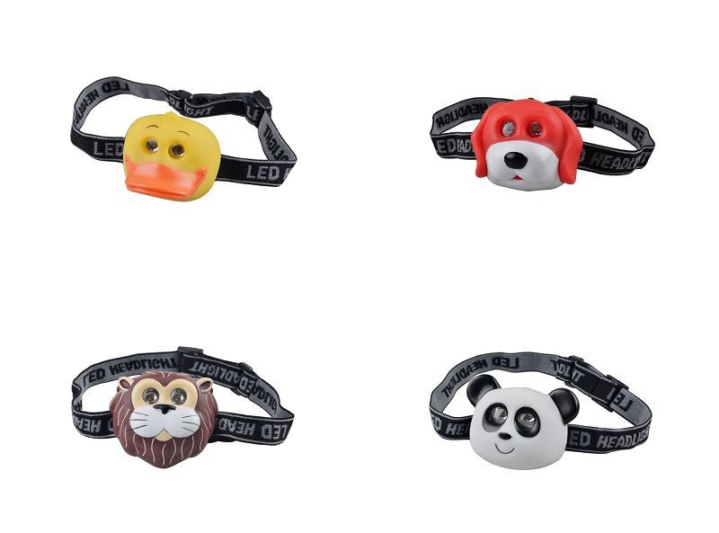 animal head lights super led headlamps with head strap best headlamp for children camping and hiking