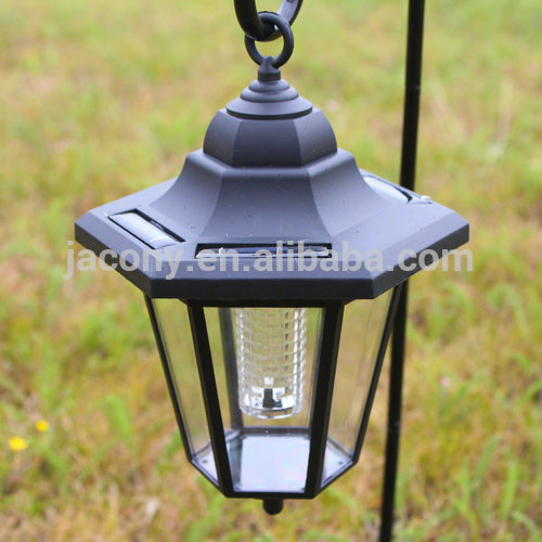 Vintage Hexagonal Solar Shepherd Garden Lantern with Hook and Auto sensor for garden landscaping Backyard Courtyard (CB-D521H)