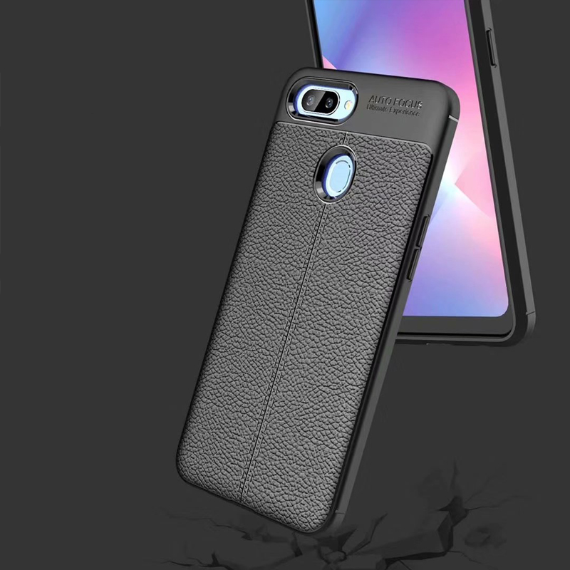 Hot Sell Litchi pattern Soft Tpu case for OPP O Realme 2