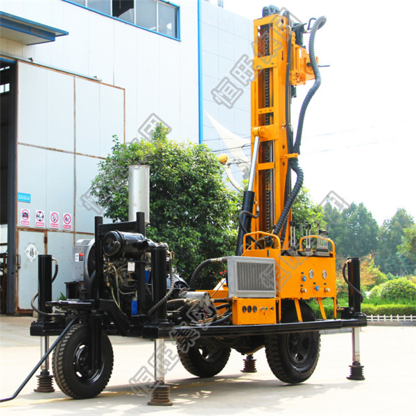 150m Depth Hydraulic and Air Water Well Drilling Rig with Mud Pump and Air Compressor