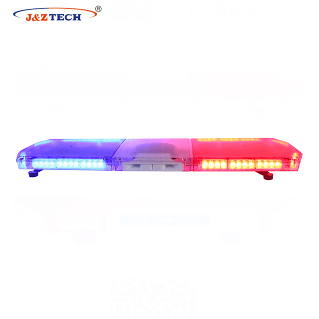 car roof red and blue with plastic cover LED warning lightbar with siren speaker