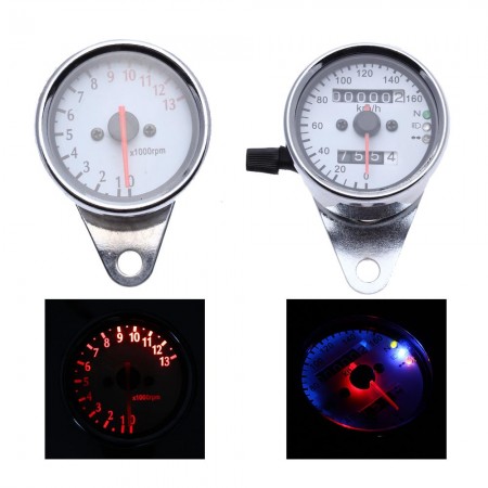 Dual Odometer Speedometer Tachometer Motorcycle with Backlight