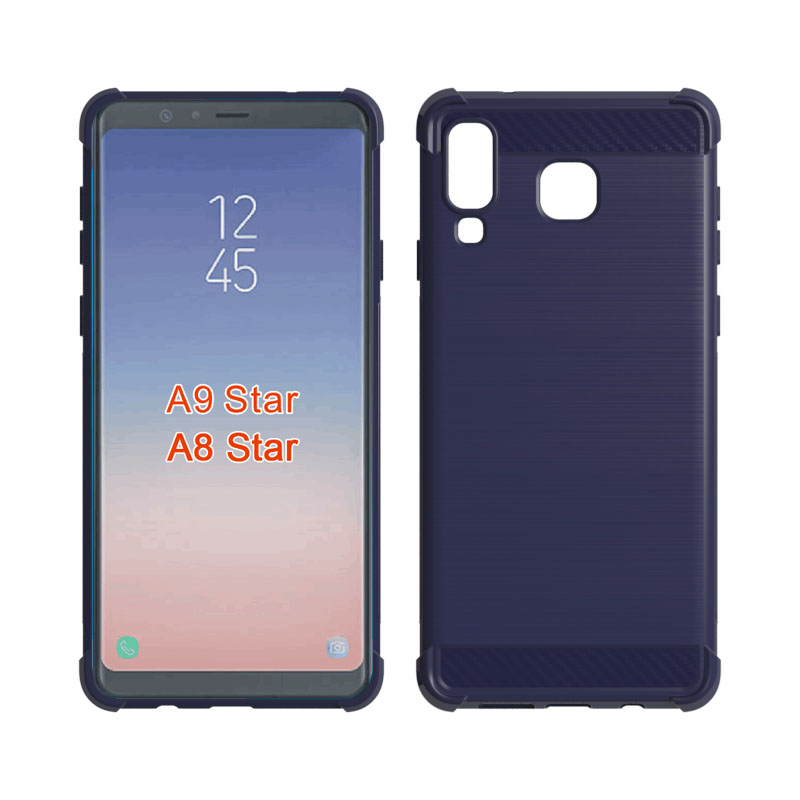 Carbon Fiber Cover soft Tpu case For Samsung Galaxy A8 A9 Star
