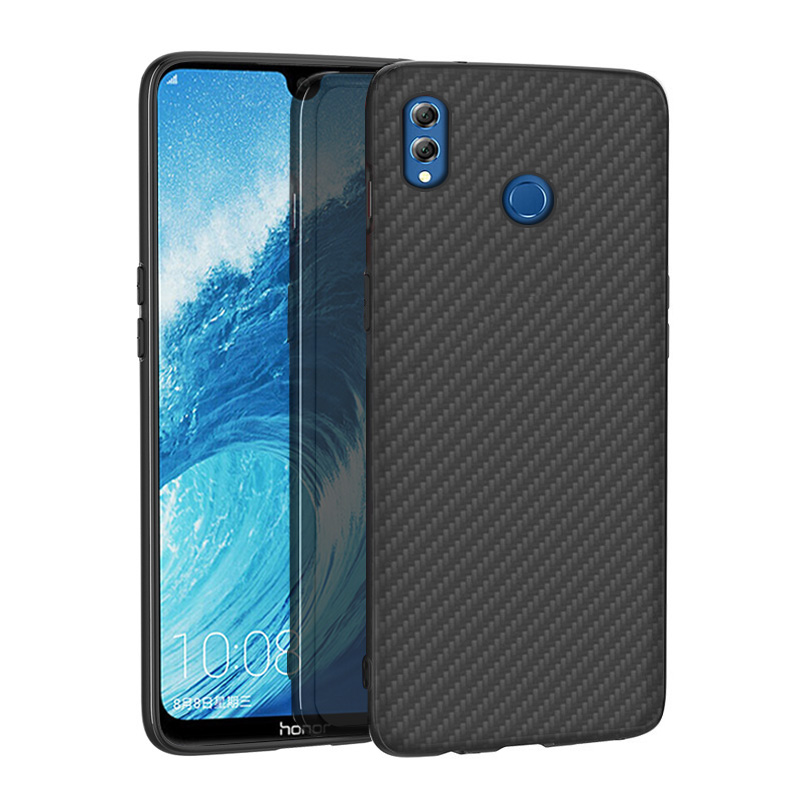 Premium Carbon Fiber  Case Full Sides Protective Shell shockproof Cover For Huawei honor 8X