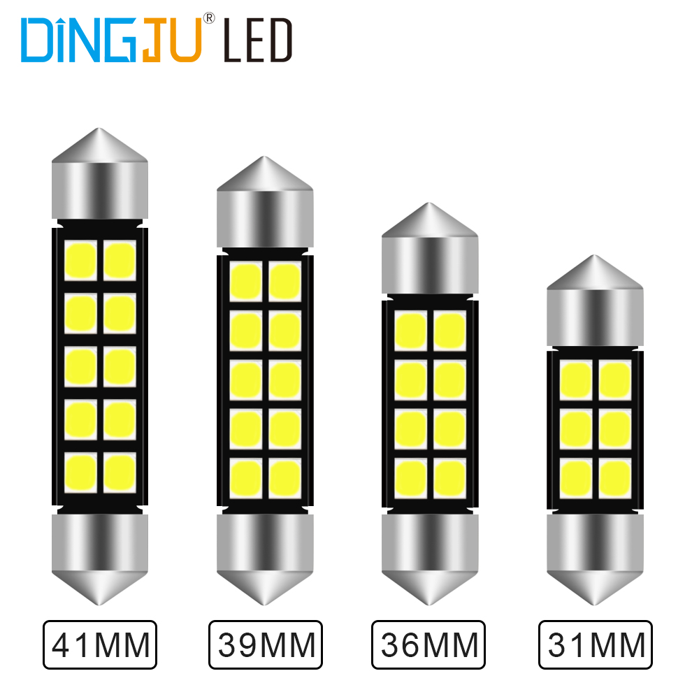 China Factory Promotion solar festoon C5W light 12v canbus 2835 10SMD 31mm 36mm 39mm 41mm car led reading light good price