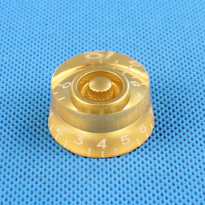 Top Hat Speed Guitar Volume Tone Control Knob Gold Skirted Amp Knob