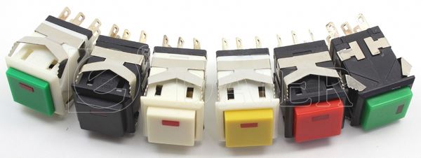 2 Position 8 Pin 3V lighted Push Button Switch