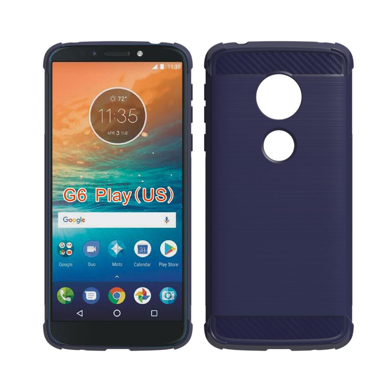 Carbon Fiber Soft Tpu case for Motorola Moto G6 Play