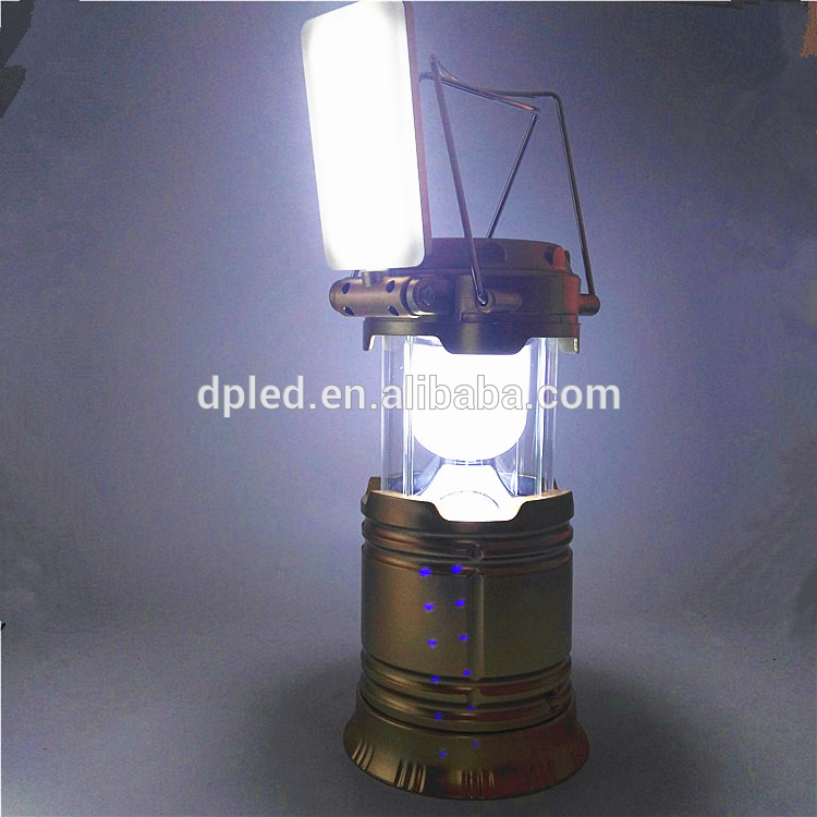 3 in 1 Folding solar camping lantern with folding side light G5888