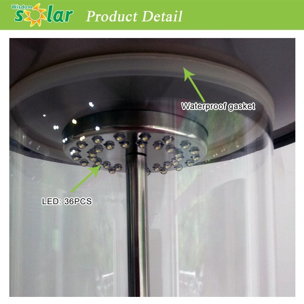 4w Stainless steel solar pillar lights, mini solar garden light