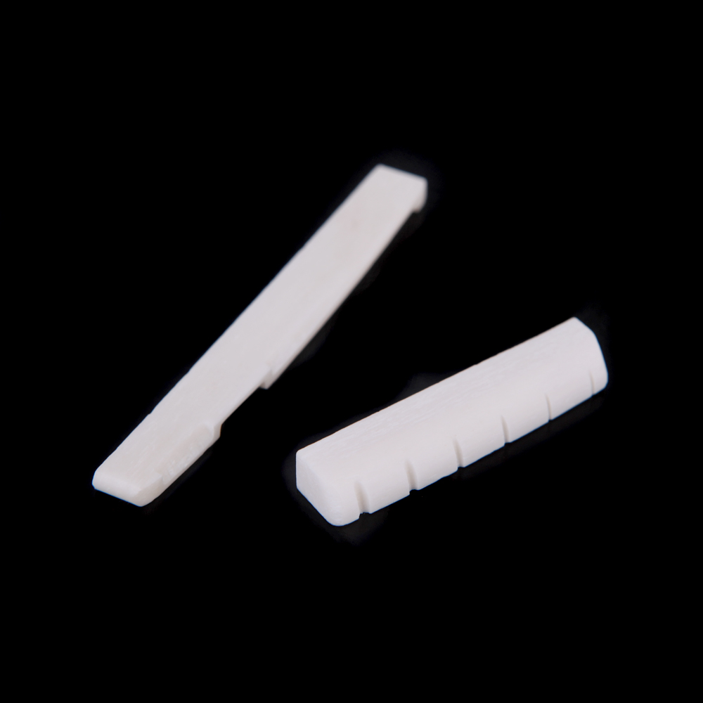 Guitar Saddle and Nut Made of OX Bone for 6 String Acoustic Guitar Bridge