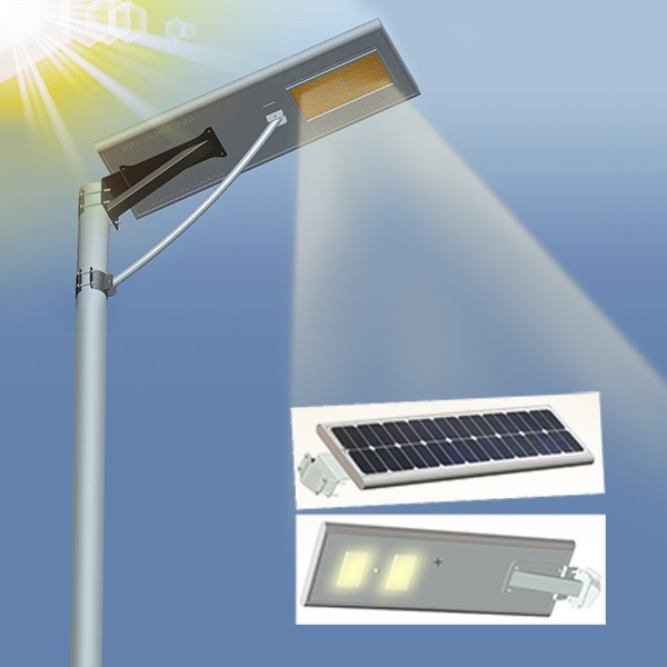 new products outdoor lighting solar panel led street light 20w 30w 40w 60w 80w integrated solar street light