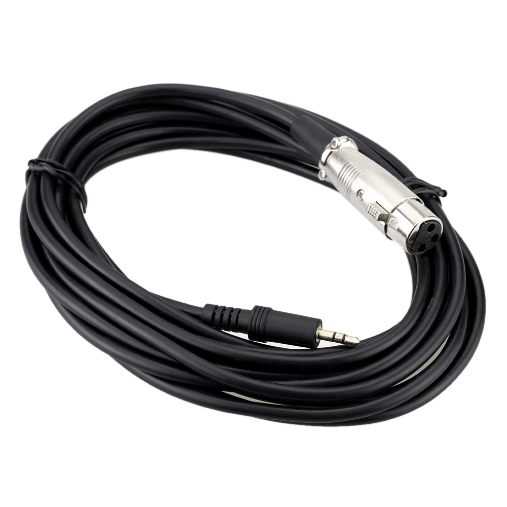 9.8ft / 3m XLR Female to 3.5mm Stereo Male Cable Wire for Smartphone Mixer Mixing Console Microphone Loudspeaker Computer
