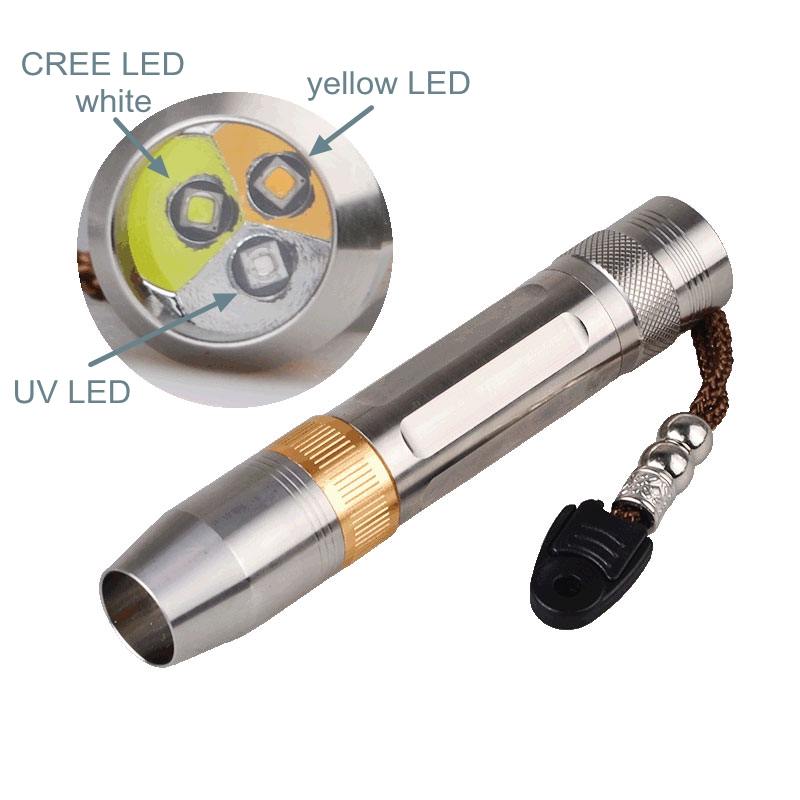 super bright 10w White Light + Invisible IR 850nm Dual Infrared Stainless Steel Flashlight