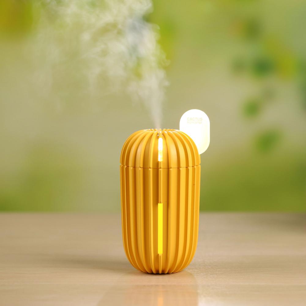 200ml USB Cactus Humidifier with Beautiful Light Card Best Way to Relieve Stress Quickly