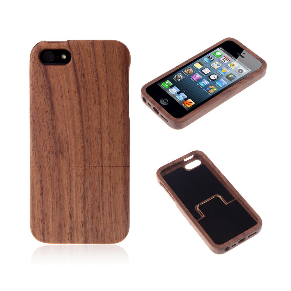Light weight Walnut Wood Phone Case for iPhone 5 Case for iPhone5s Cases Environmental Natural Hard Back Cover Protective Shell