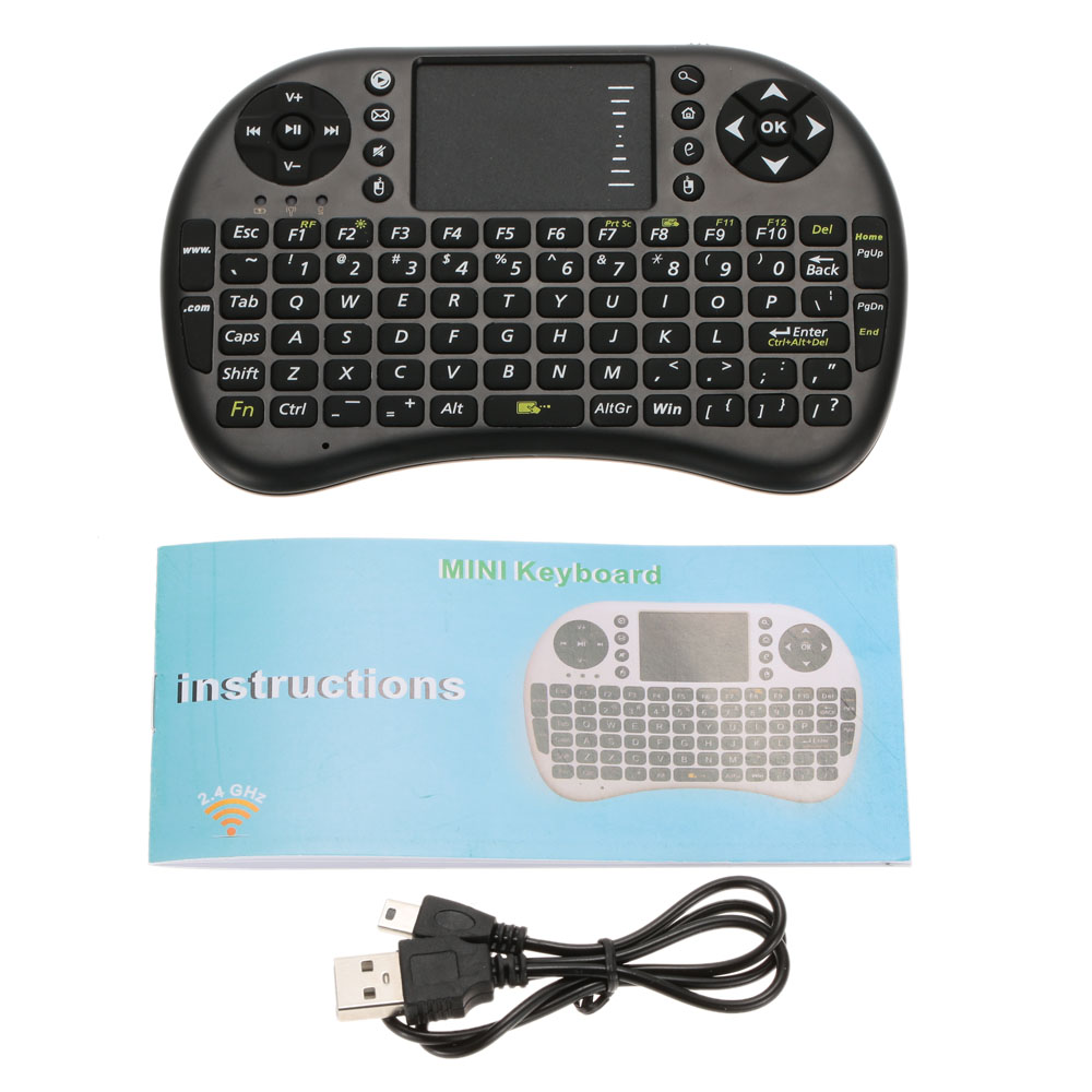 2.4G USB Wireless Keyboard English Version Touchpad & Fly Air Mouse Backlit Backlight Remote Control for Android Windows TV Box