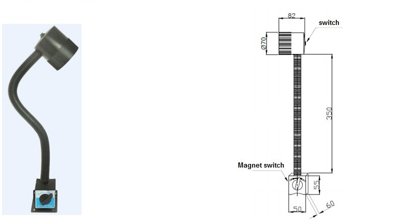M3M snake led magnetic working light 4.5w/flexible arm gooseneck led machine tool work light