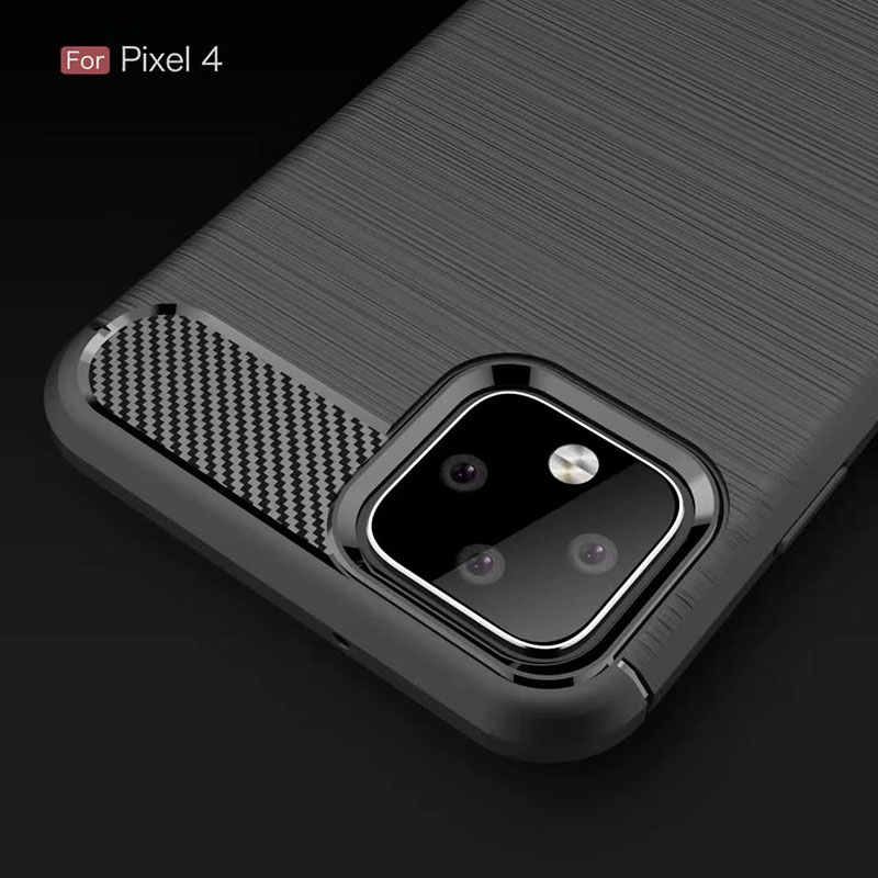 New Arrival Shockproof Carbon Fiber Case Cover for Google Pixel 4 TPU+PC case