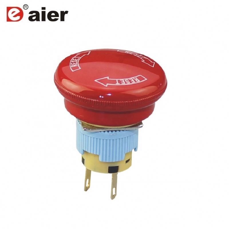 Waterproof Momentary 4 Pin 16mm Emergency Stop Push Button Switch