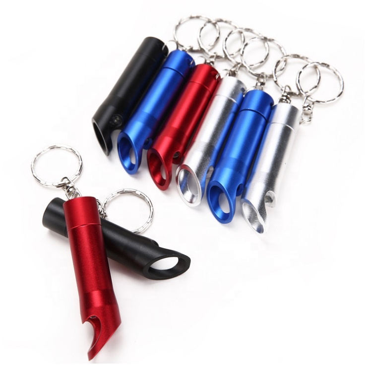 Good Quality Mini Customize Logo Keychain Bottle Opener With LED Light Flashlight Keychain Bottle Opener