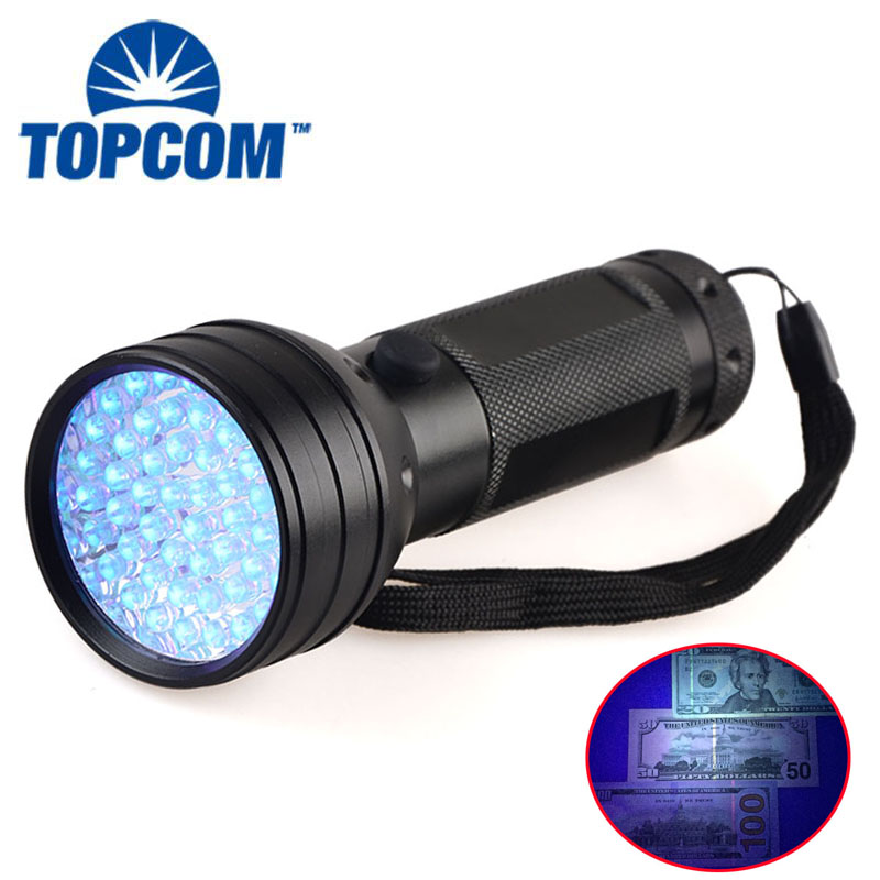 51 LED Ultraviolet Black Light Waterproof UV LED Flashlight for Inspection