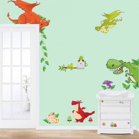 Dinosaurs Wall Sticker Decals For Kids Children Room Bedroom Nursery Home Decor