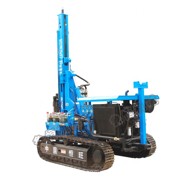 Solar farm mounting ground screw micro pile driver