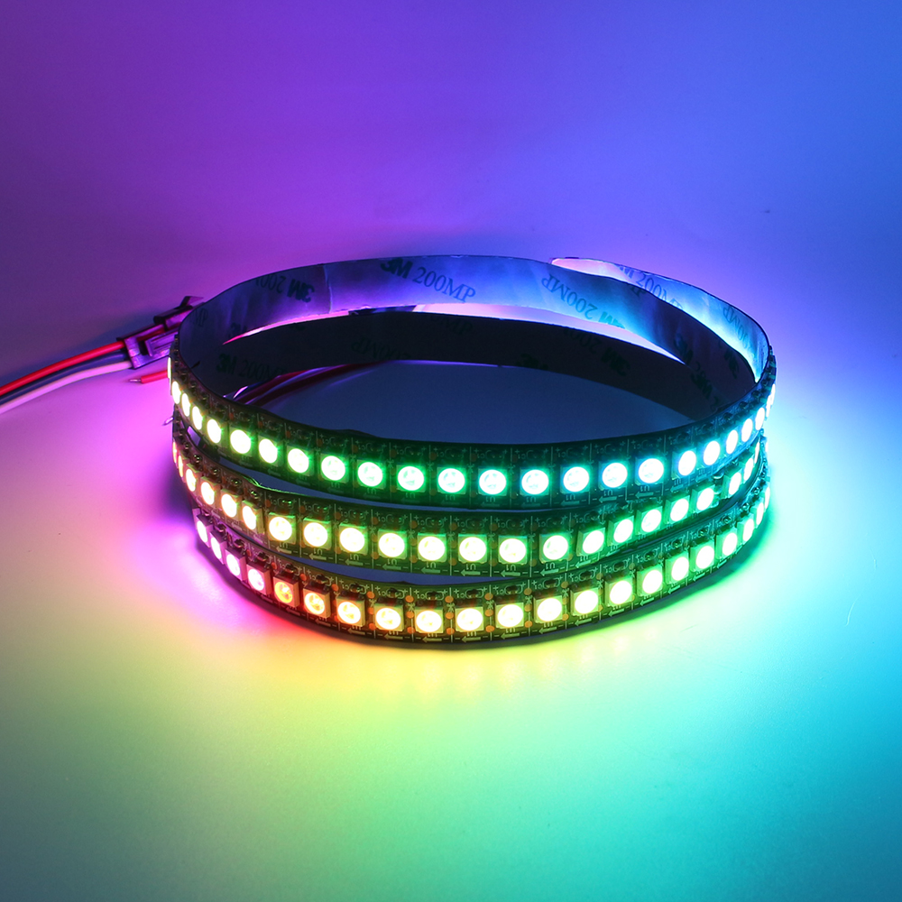 1M Black White  PCB 144 led/M 5050 RGB LED Strip Light WS2812B   WS2812 IC Digital Dream Color Non Waterproof DC 5V LED Strip