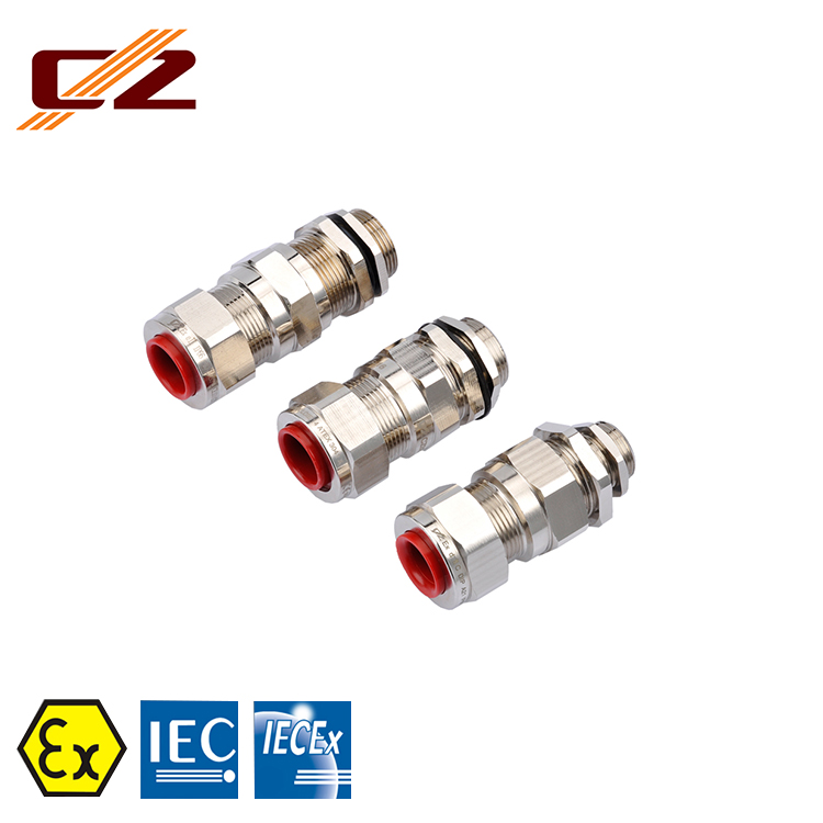 IECEx and ATEX Certified Explosion-proof Ex e IP66 Nickel Plated Brass Cable Gland for Armoudred Cable