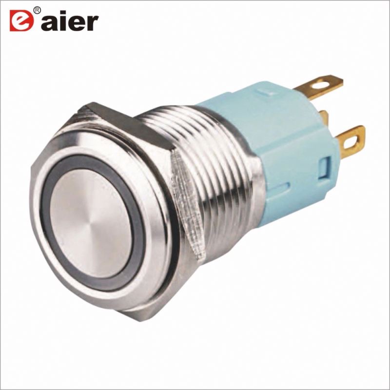 16mm led latching explosion furniture push button switch