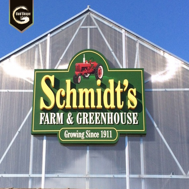 Non-illuminated white exposy resin fabricated channel letter sign