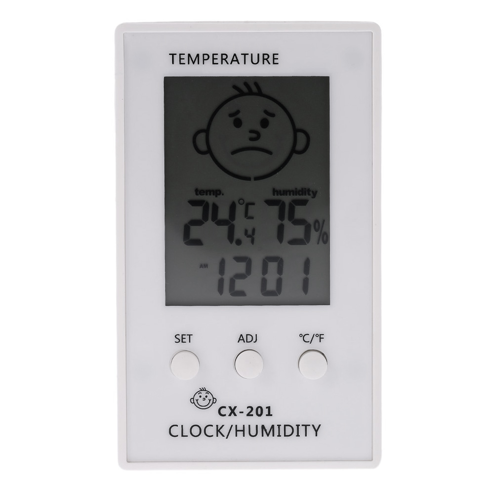 Clock Function Digital Thermometer Hygrometer lCD temperature gauge Temperature Humidity Measurement C/F Comfort Level Display