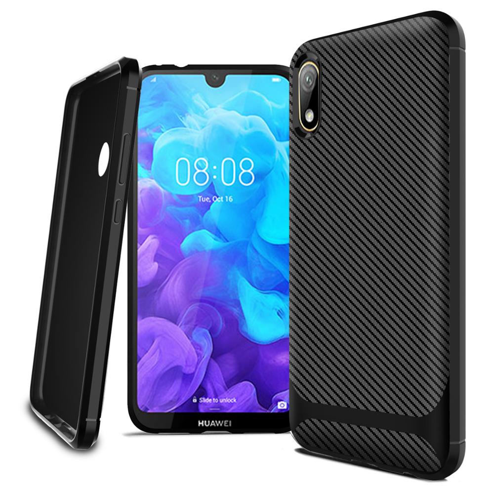 Carbon Fiber Silicon Back Cover For Huawei Honor 8S Phone Case