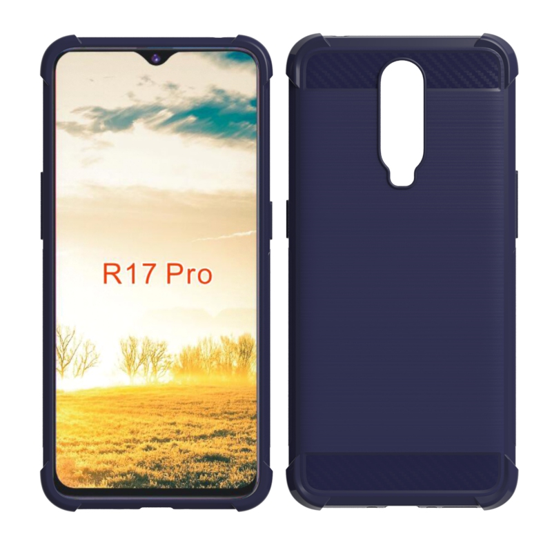 newstyle Carbon Fiber Cover soft Tpu Brushed case For OPP O R17 Pro