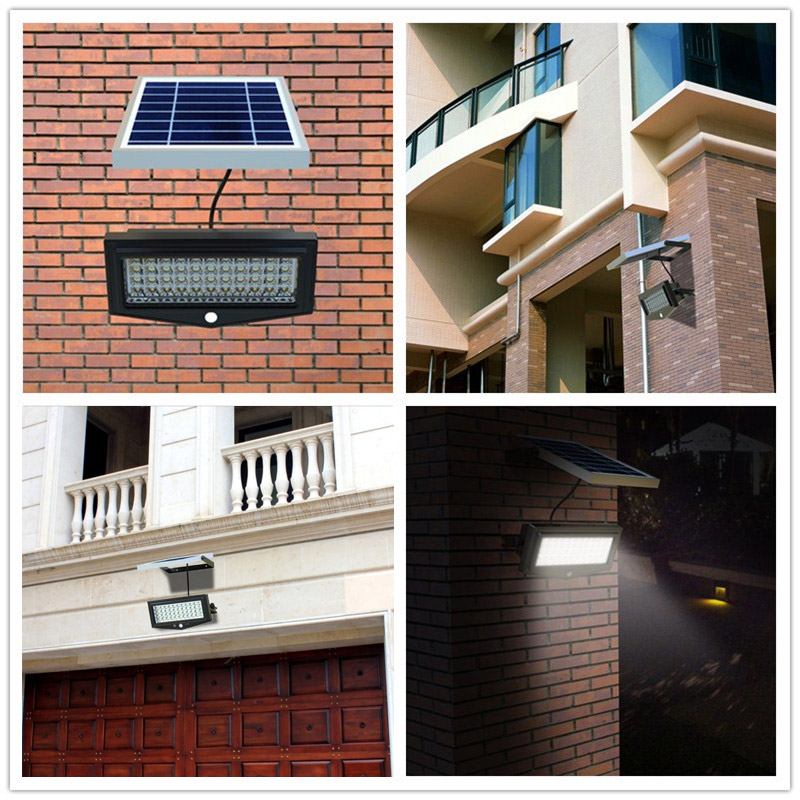 10W Solar Panel Outside Solar Security Lights Motion Sensor