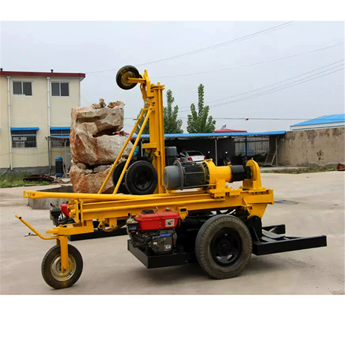 150m water well bore hole drilling rig with air consumption 18 cubic meter