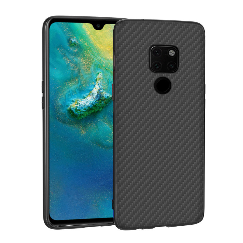 Matte Finish Carbon Fiber Textured Light Thin Shock Absorbing Bumper Skin hard case For Huawei Mate 20