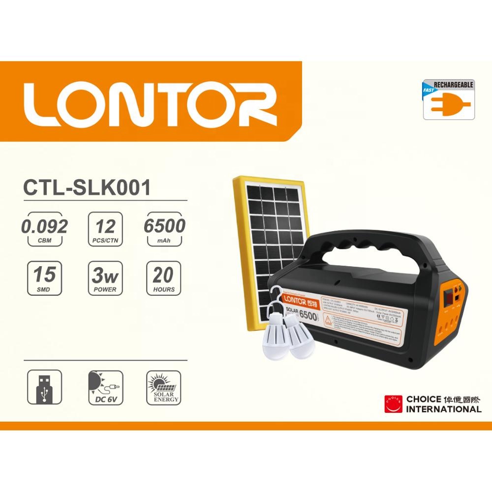 LONTOR brand hot sell solar lighting kit with multi functions   CTL-SLK001