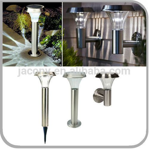 Decorative Wireless Stainless Steel Solar LED Garden Post Lamp Light (JL-8579)